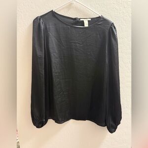 Forever 21 Black Satin Blouse